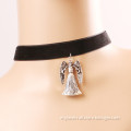 MYLOVE angel pendant choker velvet necklace MLY277